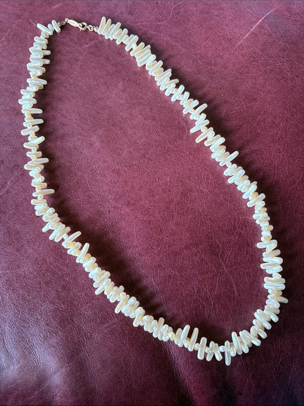 Estate Sale! Elegant Napier Simulated White Stick Pearl 24-inch Necklace
